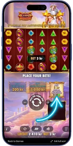 Ante Bet aktiverad i Gates of Olympus Super Scatter